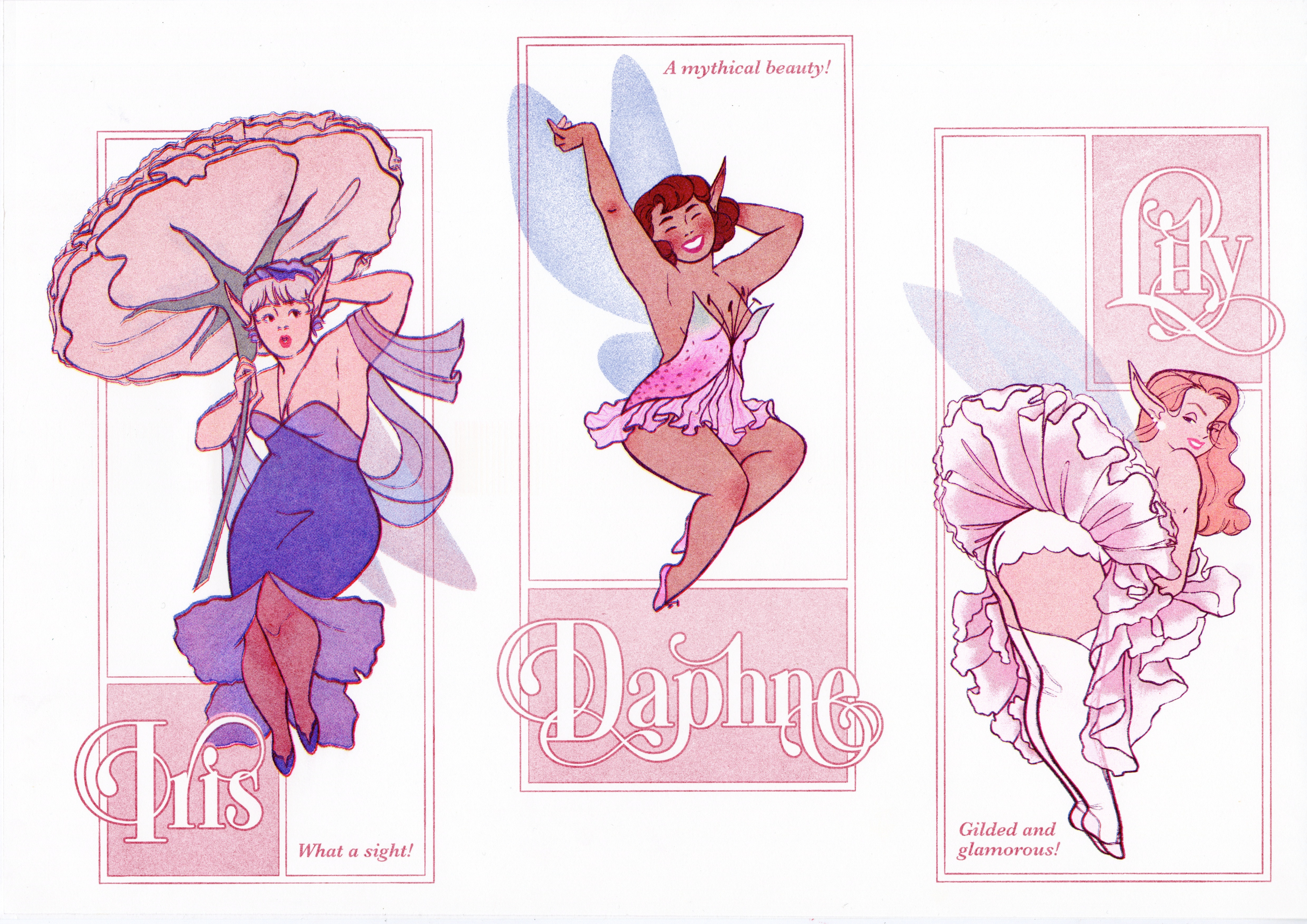 Iris, Daphne, and Lily Iris, Daphne, and Lily